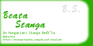 beata stanga business card